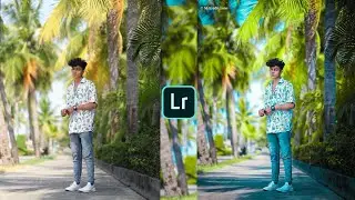 lightroom blue and lime tone retouching photo editing tutorial in mobile
