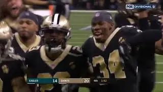 Marshon Lattimore Game Winning Interception Saints Vs Eagles 2019 Playoff