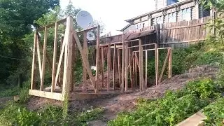 Тепличка Парник 5 х 2 х 1.8 из горбыля . Своими руками.