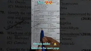 Animal kingdom class 11 mcqs for neet #pyq#biology#neet#motivation#100#1k#class11#study#doctor#aiims