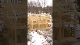 Строим фахверковый дом в Репино #двухэтажныйдом #фахверк #клееныйбрус #фахверковыйдом #загородный