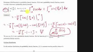 Continuous Random Variables - Probability Density Functions, Cumulative Distribution Functions