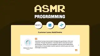 ASMR Programming - Testimonial Carousel Using NextJS 13.4, TypeScript, TailwindCSS and React Slick