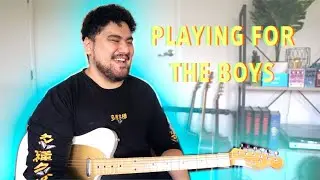 playing guitar for the boys