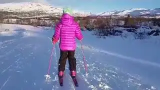 Mina på silkeføre for langrenn i Hemsedal