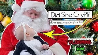 Baby's HILARIOUS Reaction to Santa / Meeting Santa for the first time  (Vlogmas 2018)