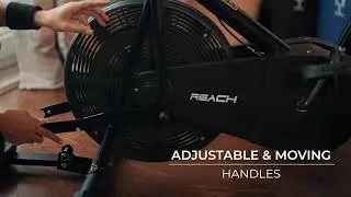 Reach Air Bike Exercise Cycle With Moving Handles & Adjustable Cushioned Seat