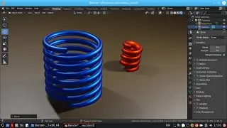 Как в Blender 2.8 сделать пружину. Применяем модификатор Screw