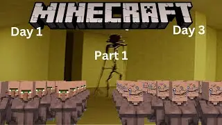 I made 9 villagers Survive in the backrooms in Minecraft (part 1)