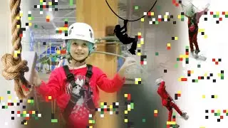 Анюта на детской игровой площадке.