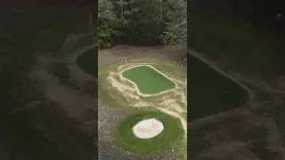 Sanding the edges of our front yard putting green!