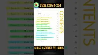 Class 10 Science Syllabus (2024-2025 ) || Class 10 Science Syllabus || #shorts#class10science#