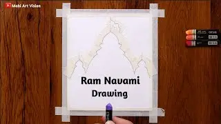 Ram Navami Drawing / Shri Ram Drawing with Oil Pastel / Ram Navami Special Drawing