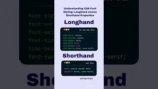 Understanding CSS Font Styling: Longhand versus Shorthand Properties 