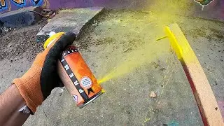 Painting by SMASHING Cans Only! (protect Your EYES!)