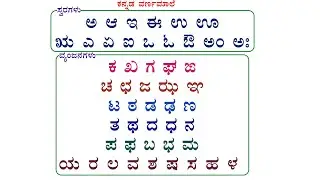 a a e ee kannada, kannada alphabets for childrensa, kannada aksharagalu, kannada varnamala,alphabets