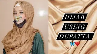Hijab using a dupatta |Hijab with dupatta
