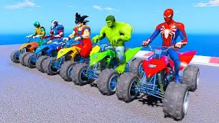 SpiderMan & Superheroes Street Blazer Racing EVENT on SKY Challenge | GTA 5 MODS