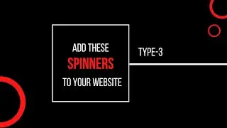 Easy ways to create Spinner Loader Using Html And Css which can make your website compelling.