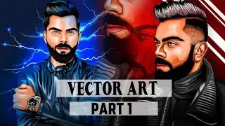 #tejas_illustrator #ck_official VIRAT KOHLI VECTOR ART TUTORIAL LIKE TEJAS ILLUSTRATOR | PART 1