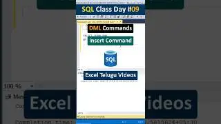 How to Insert Into Table in SQL | SQL Class Day #09 In Telugu #sql