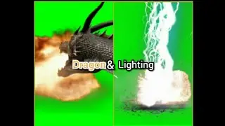 Green Screen Effect Of ''Dragon & Lighting ''(by video shop)#asmr#music #pewdiepie #markipiler