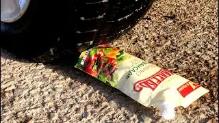 Crushing Crunchy and Soft Things with Car! EXPERIMENT CAR VS MAYONNAISE