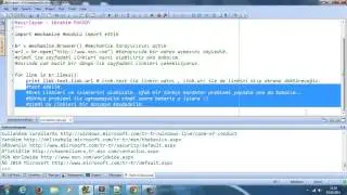 Python Mechanize Modülü ile Link Toplama