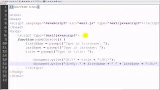 JavaScript Tutorial - 16 - Printing Input