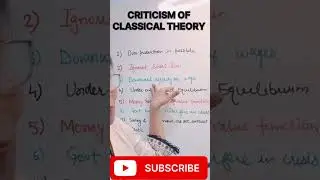 CRITIQUE OF CLASSICAL MODEL #macro #classical #classicalmodel #economicsinbrief