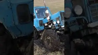 МТЗ-82 застрял в болоте