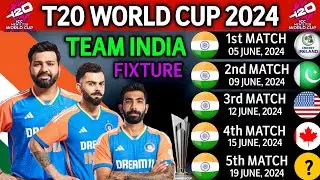 T20 World Cup 2024 India Match Schedule | India Schedule T20 World Cup 2024 | T20 World Cup Schedule
