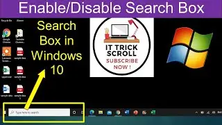 Windows 10 - Enable/Disable Search Box (Urdu/Hindi)