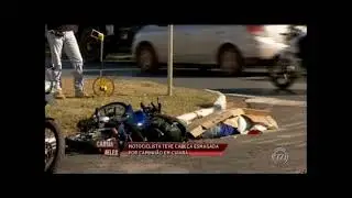 Motociclista tem cabeça esmagada em acidente na Capital