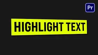 How to HIGHLIGHT Text in Premiere Pro