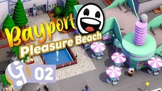 🏖️ Entrance Plaza | Bayport Pleasure Beach | Parkitect Sandbox Ep. 02
