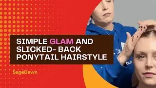 Simple GLAM makeup and SLICKED-BACK ponytail style ​⁠@captain_kaela #glamhair #makeup