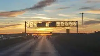 beautiful sunset in Oklahoma city..
