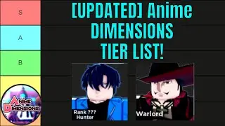 [OUTDATED] The ULTIMATE Anime Dimensions TIER LIST!