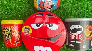 Oddly Satisfying Video|| M&M’s Chocolate Milk Pouches And Candy