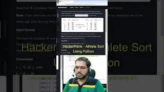 HackerRank - Athlete sort using Python 