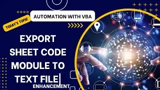 Export Sheet Code Module to Text File | Enhancement