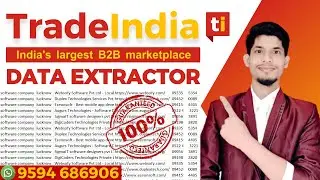Trade India Data Extractor | How To Extract Trade India Data
