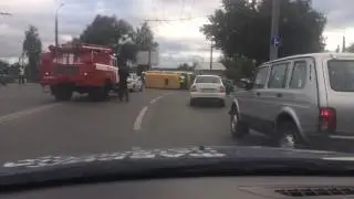 Авария, газель на боку, Пенза, 15.09.2016