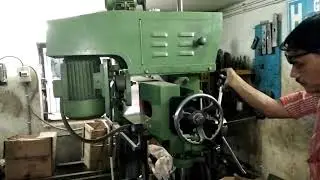 Hole made in Flanges using Jig over Radial Drill