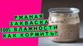 Feeding rye bread sourdough: 100% humidity