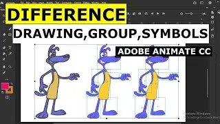 Symbols and How to group in Adobe Animate CC | Difference between normal drawing