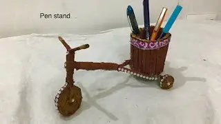 Newspaper cycle pen stand | best out of waste | by Manan