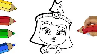 Como dibujar y pintar a CLEO de Supermonstruos -How to Draw Cleo Super Monsters step by step