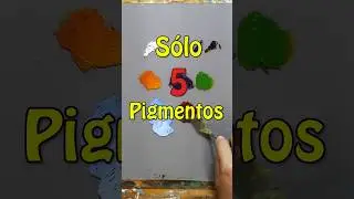 Pinta al Óleo con tan sólo 5 Pigmentos 🎨 #oilpainting #pinturaoleo #arte #shorts